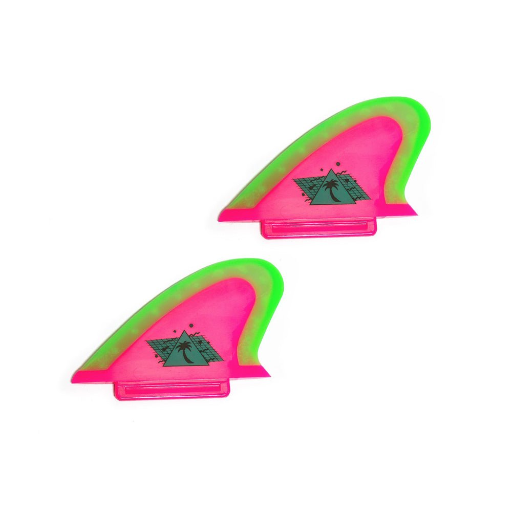 Catch Surf - Beater Pro - Safety Edge Twin Fin Kit - Hot Pink & Lime - Skymonster Watersports