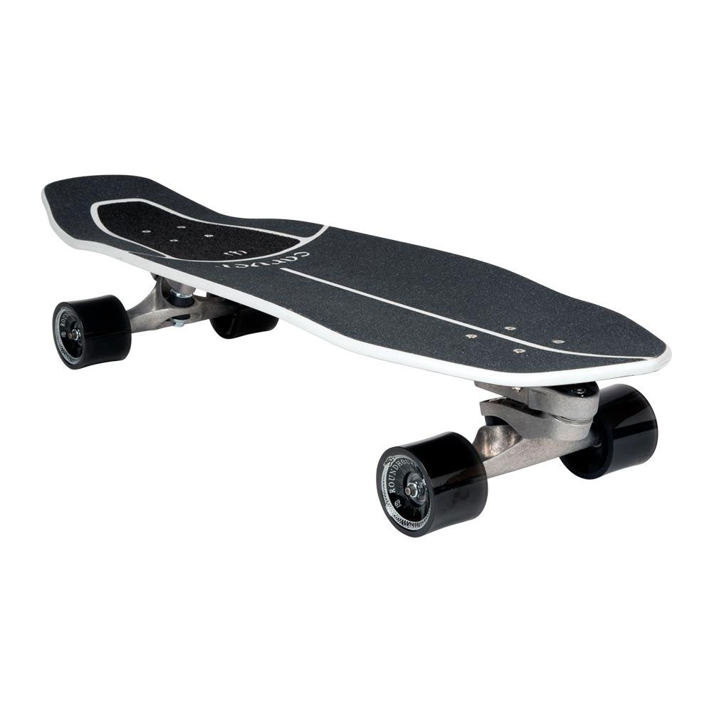 Carver 32.5" Black Tip Surfskate Skateboard - Skymonster Watersports