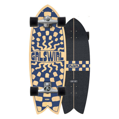 Carver Skateboards - 29.25&quot; GirlSwirl Swirlcheck - CX Complete - Skymonster Watersports