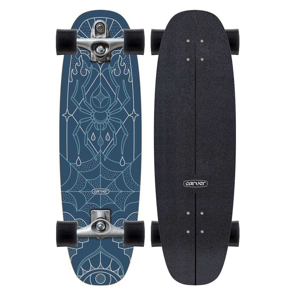 Carver Skateboards - 33&quot; Blue Widow - C7 Complete - Skymonster Watersports