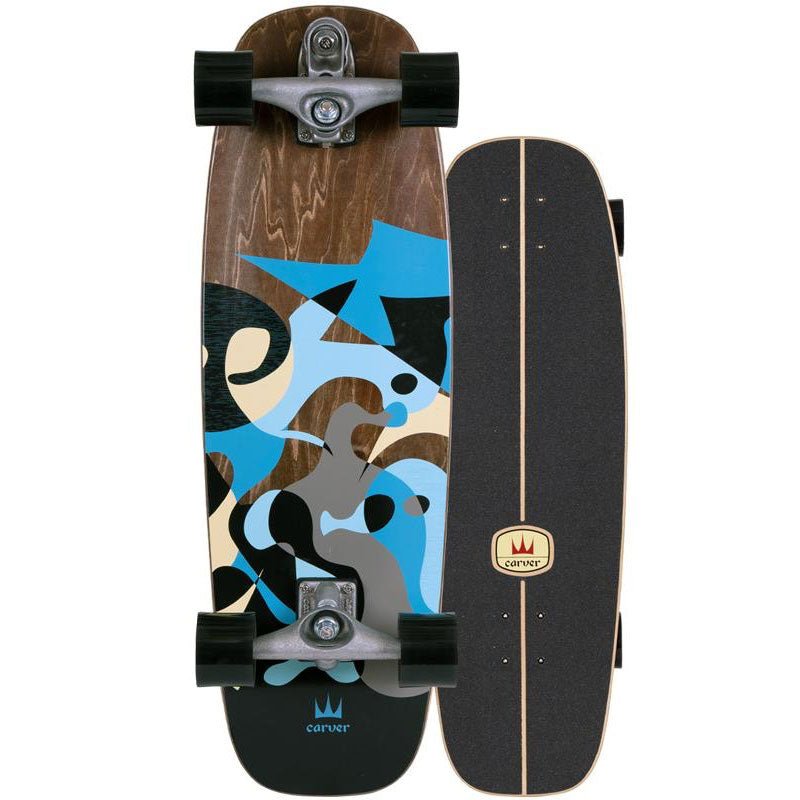 Carver 30" Blue Ray Surfskate Skateboard - Skymonster Watersports